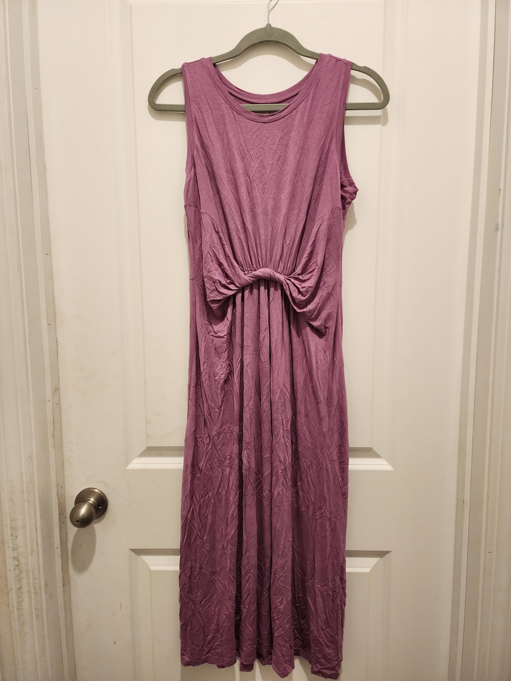 Maurices Mauve Twist-Front Sleeveless Maxi Dress Size Medium